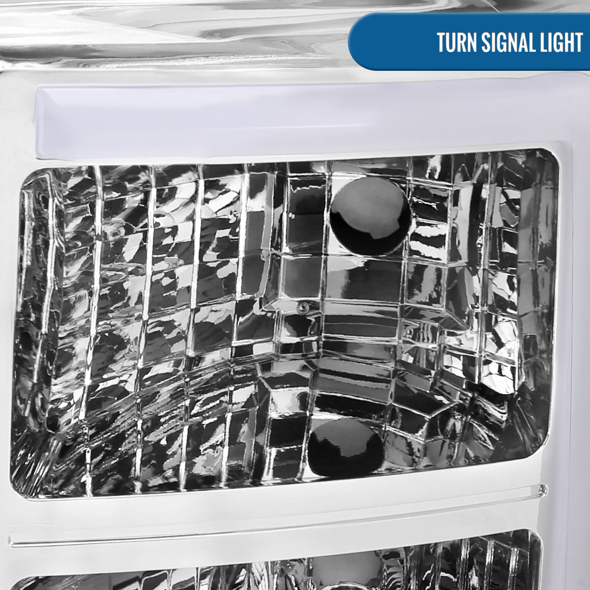 Ronnin - Fits 2011-2016 Ford F250 F350 F450 F550 Super Duty Upgraded LED Tube Animated Startup Effect Headlights Replacement Assembly Pair | Chrome