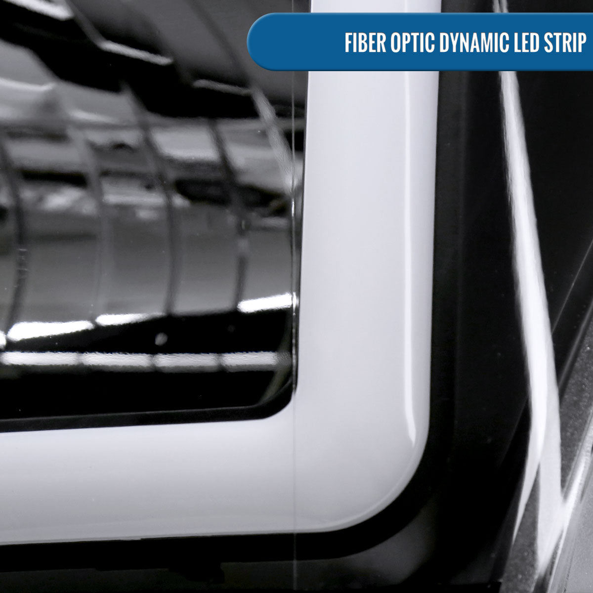 Ronnin - Fits 2011-2016 Ford F250 F350 F450 F550 Super Duty Upgraded LED Tube Headlights Replacement Animated Startup Effect  Assembly Pair | Black