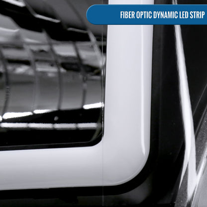 Ronnin - Fits 2011-2016 Ford F250 F350 F450 F550 Super Duty Upgraded LED Tube Headlights Replacement Animated Startup Effect  Assembly Pair | Black