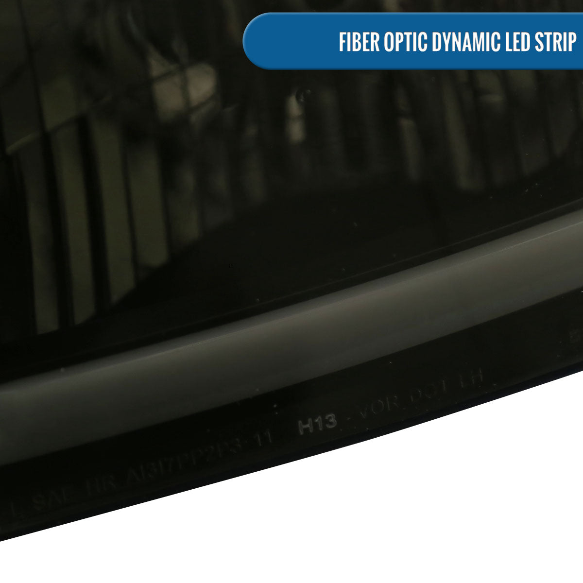 Ronnin - Fits 2011-2016 Ford F250 F350 F450 F550 Super Duty Upgraded LED Tube Headlights Replacement Animated Startup Effect  Assembly Pair | Black Smoke