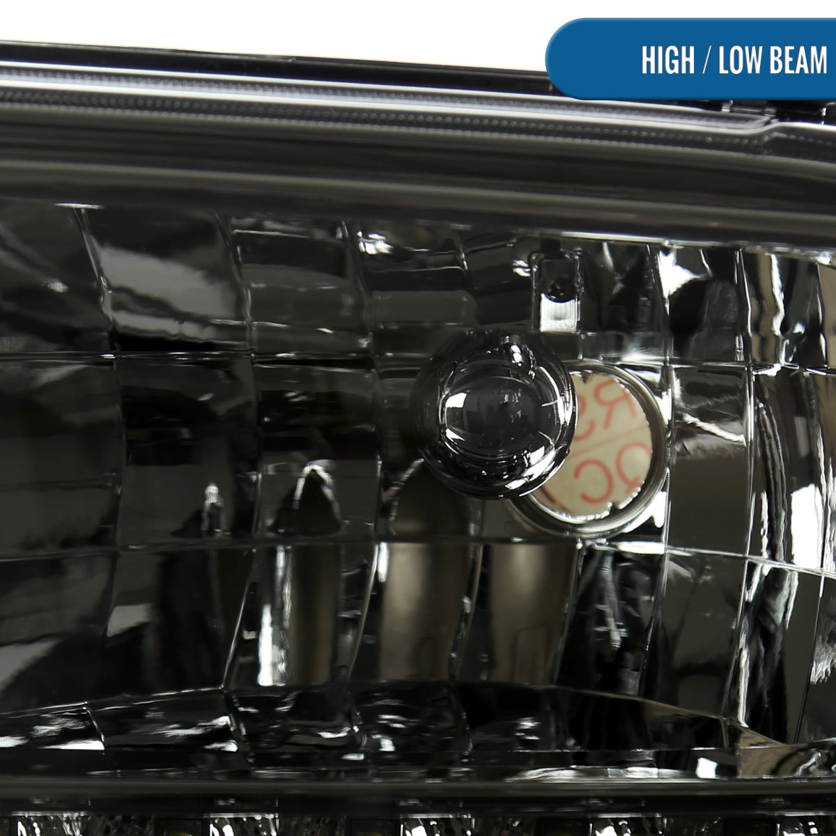 Ronnin - Fits 1999-2004 Ford F250 F350 F450 F550 Super Duty 2000-2004 Ford Excursion LED Strip Headlights Assembly Pair | Smoke