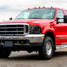 Ronnin - Fits 1999-2004 Ford F250 F350 F450 F550 Super Duty 2000-2004 Ford Excursion LED Strip Headlights Assembly Pair | Smoke