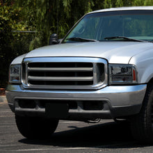 Ronnin - Fits 1999-2004 Ford F250 F350 F450 F550 Super Duty 2000-2004 Ford Excursion LED Tube Headlights Assembly Pair | Smoke