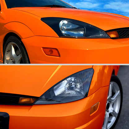 Ronnin - Compatible con Ford Focus 2000-2004 Par de faros halógenos de repuesto | Negro