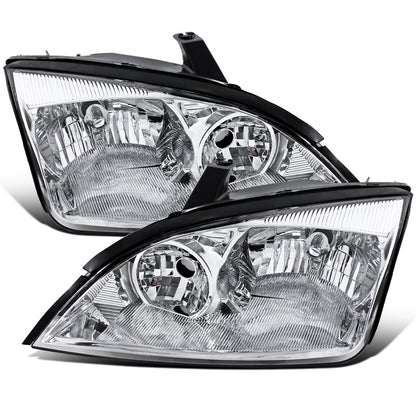 Ronnin - Fits 2005-2007 Ford Focus Headlights Factory Replacement Assembly Pair | Chrome
