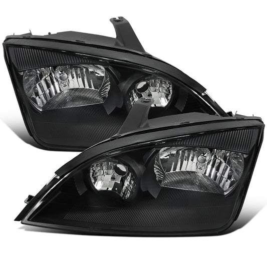 Ronnin - Fits 2005-2007 Ford Focus Headlights Factory Replacement Assembly Pair | Black