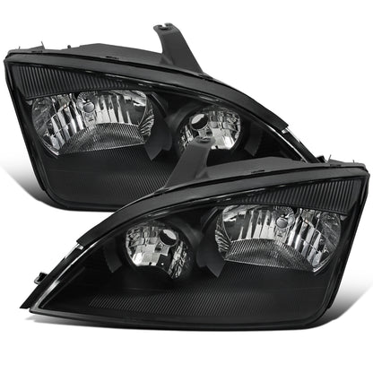 Ronnin - Fits 2005-2007 Ford Focus Headlights Factory Replacement Assembly Pair | Black