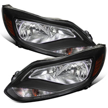 2012-2014 Ford Focus Headlights  Replacement Assembly Pair | Black