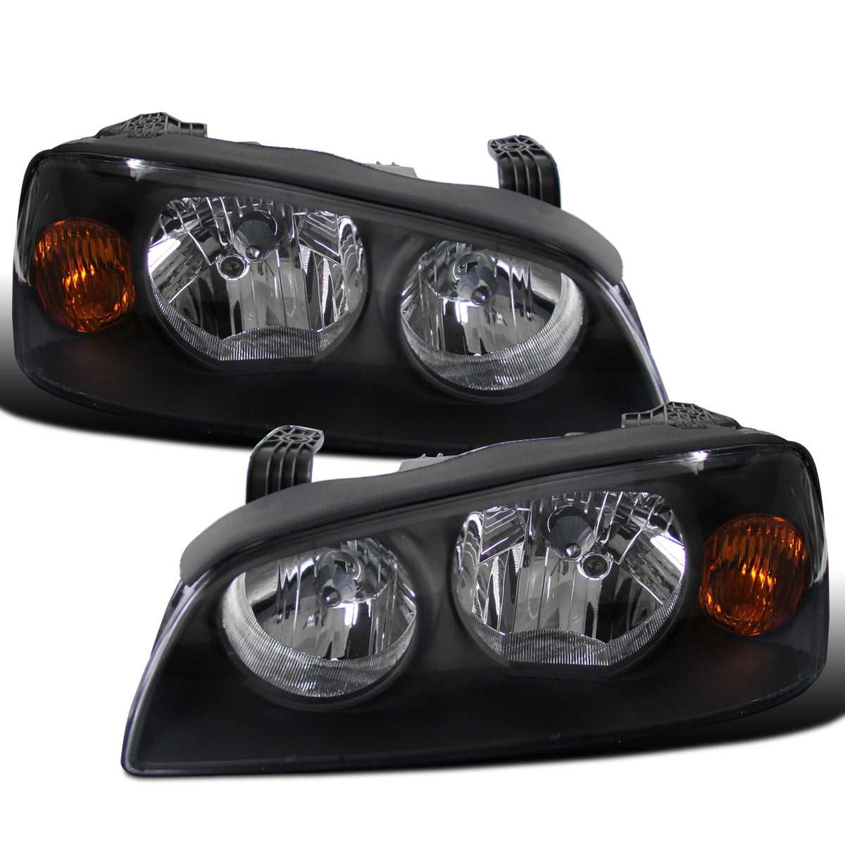 Ronnin - Conjunto de faros delanteros de repuesto para Hyundai Elantra 2004-2006 | Par | Negro