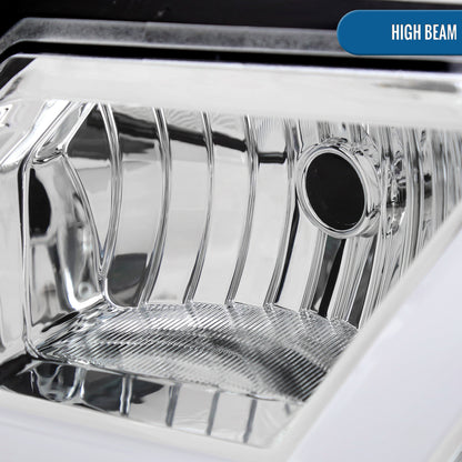 Ronnin - Fits 2000-2005 Chevy Impala Bright LED Tube Headlights Assembly Replacement Pair | Chrome