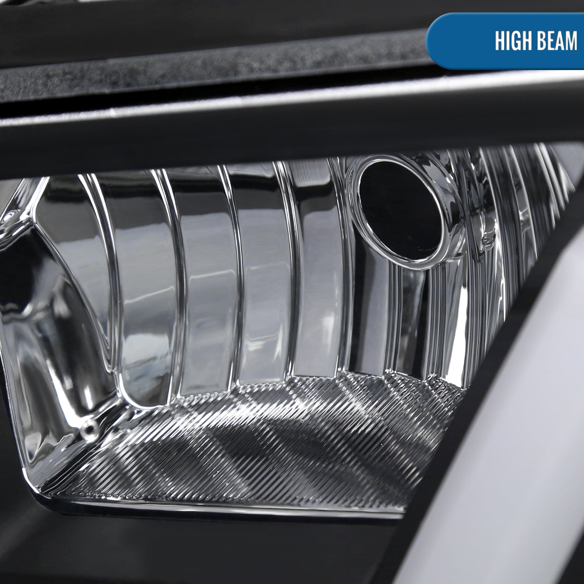 Ronnin - Fits 2000-2005 Chevy Impala Bright LED Tube Headlights Assembly Replacement Pair | Black