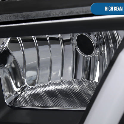 Ronnin - Fits 2000-2005 Chevy Impala Bright LED Tube Headlights Assembly Replacement Pair | Black