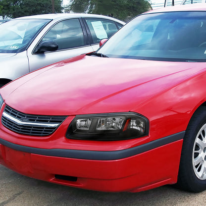 Ronnin - Se adapta a Chevy Impala 2000-2005. Luces de circulación diurna LED brillantes. Conjunto de faros de repuesto (par) | Negro