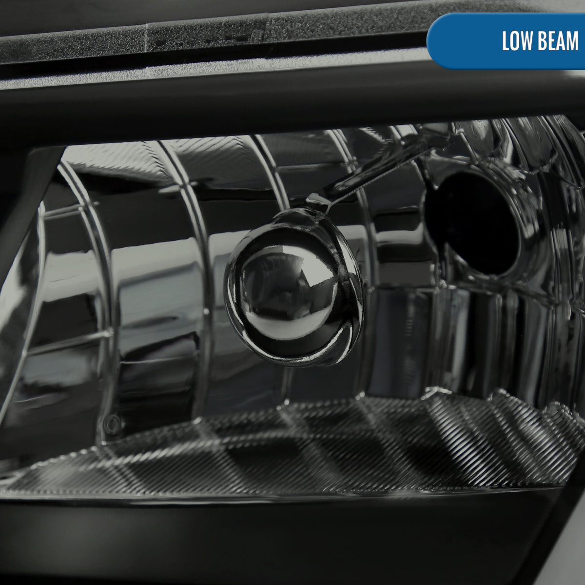 Ronnin - Fits 2000-2005 Chevy Impala Bright LED Tube Headlights Assembly Replacement Pair | Black Smoke