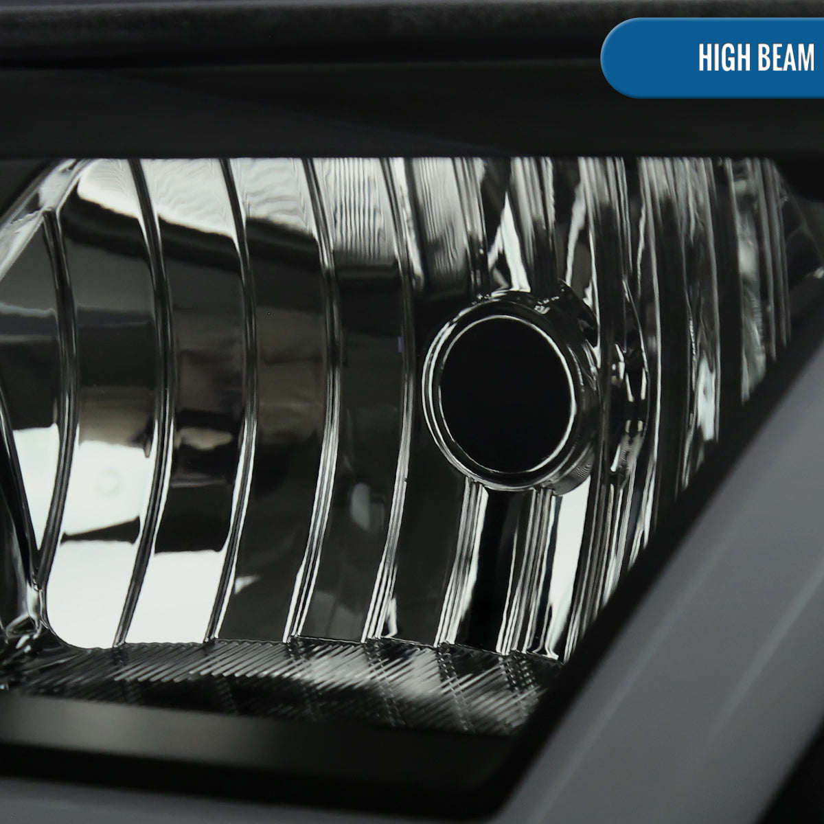 Ronnin - Fits 2000-2005 Chevy Impala Bright LED Tube Headlights Assembly Replacement Pair | Black Smoke