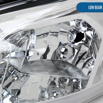 Ronnin - Fits 2006-2013 Chevy Impala 2006-2007 Monte Carlo Upgraded Replacement LED Tube Switchback Sequential Turn Signal Halogen Headlights Assembly Pair | Chrome