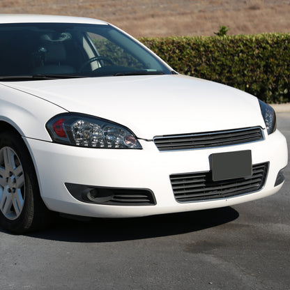 Ronnin - Se adapta a Chevy Impala 2006-2013 Impala Limited 2014-2016 Monte Carlo 2006-2007 Luces de circulación LED brillantes Conjunto de faros halógenos Par | Ahumado