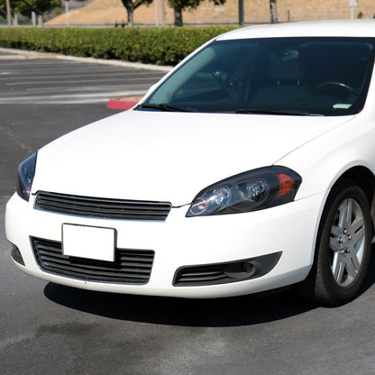 Ronnin - Compatible con Chevy Impala 2006-2013, Impala Limited 2014-2016, Monte Carlo 2006-2007, par de faros delanteros halógenos de repuesto de fábrica | Negros