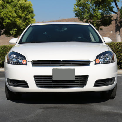 Ronnin - Compatible con Chevy Impala 2006-2013 Impala Limited 2014-2016 Monte Carlo 2006-2007 Par de luces diurnas LED brillantes con faros halógenos | Negro