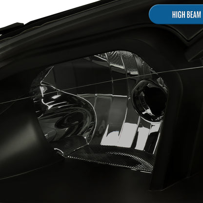 Ronnin - Fits 2006-2013 Chevy Impala 2006-2007 Monte Carlo Upgraded Replacement LED Tube Switchback Sequential Turn Signal Halogen Headlights Assembly Pair | Black Smoke