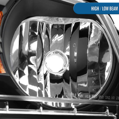 Ronnin - Fits 2010-2014 Ford Mustang Halogen Headlights Factory Replacement Assembly | Black