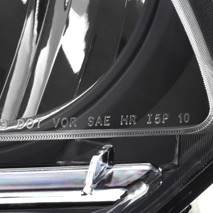 Ronnin - Fits 2010-2014 Ford Mustang Halogen Headlights Factory Replacement Assembly | Black