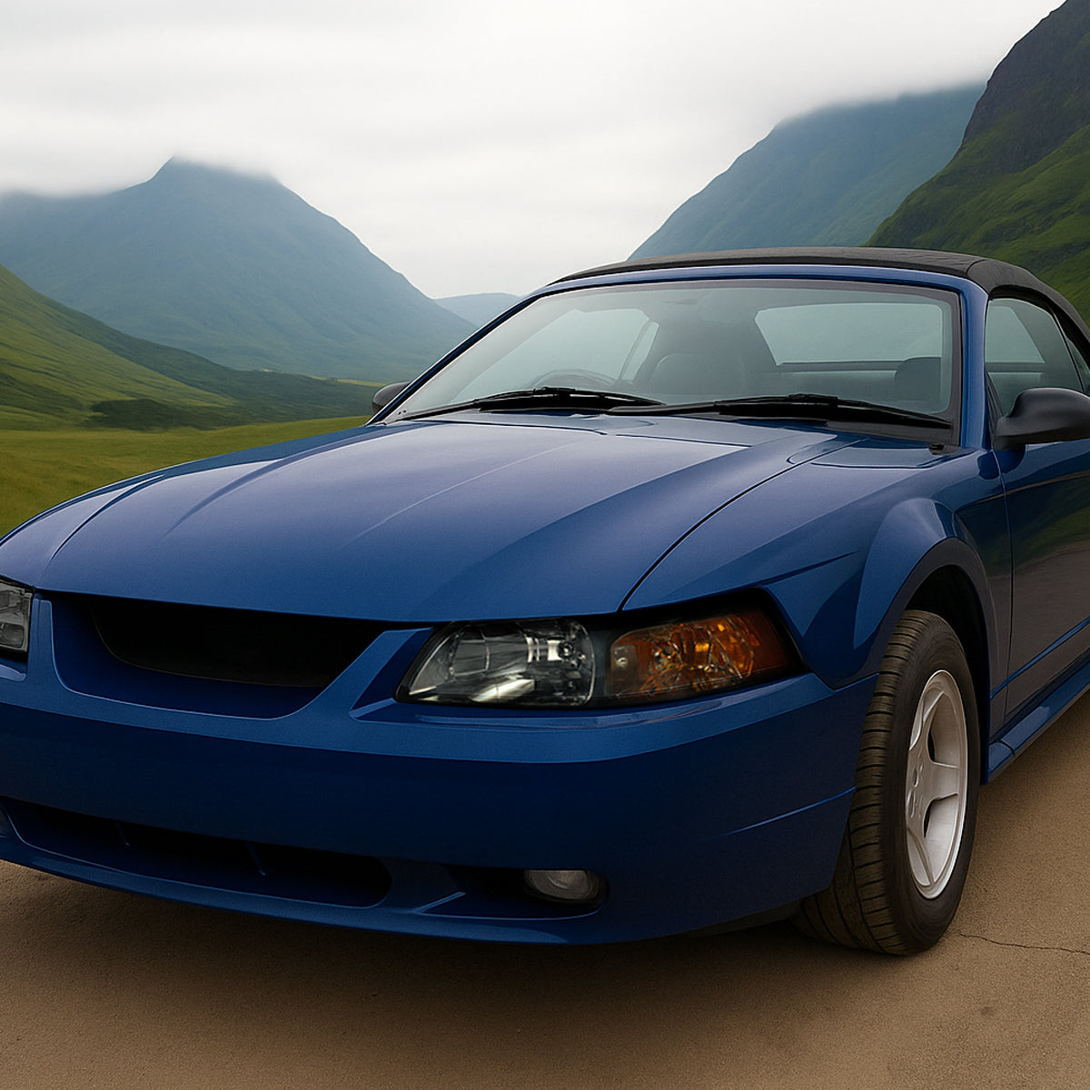 Ronnin - Fits 1999-2004 Ford Mustang Factory Replacement Headlights Assembly Pair | Smoke