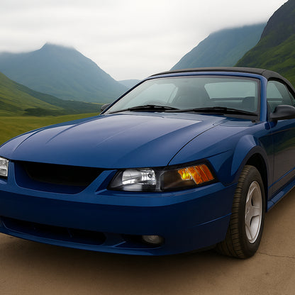 Ronnin - Juego de faros delanteros de repuesto para Ford Mustang de 1999-2004 | Negros