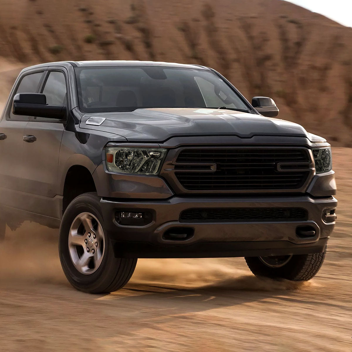 Ronnin - Fits 2019-2024 Ram 1500 Factory Replacement Halogen Headlights Assembly Pair | Smoke