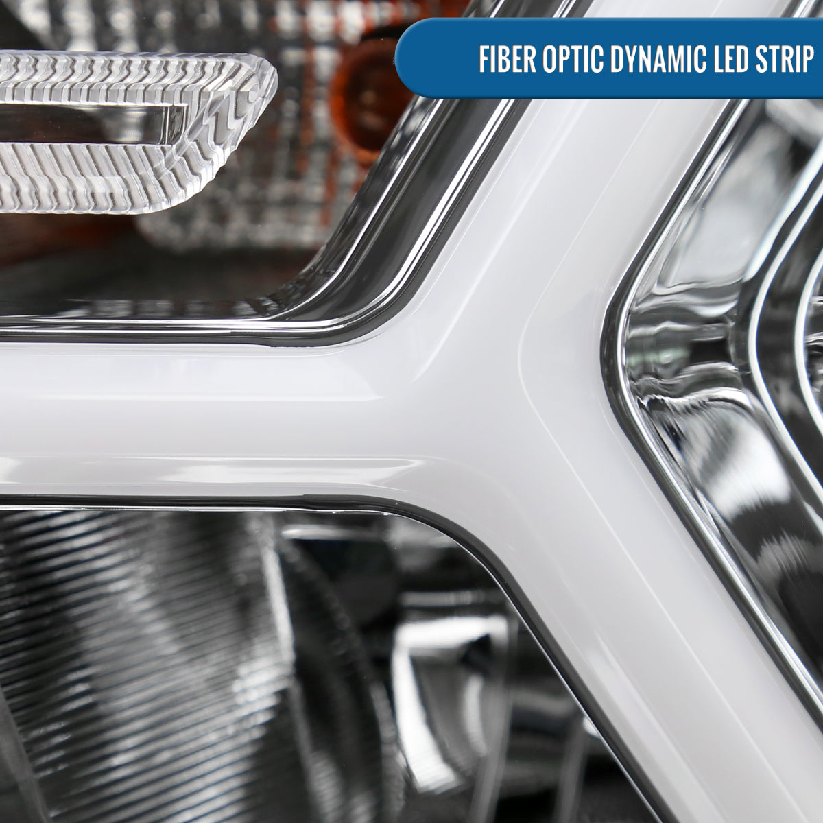 Ronnin - Fits 2019-2024 Ram 1500 Upgraded Factory Replacement Halogen Headlights LED Animated Startup Effect Assembly Pair | Chrome