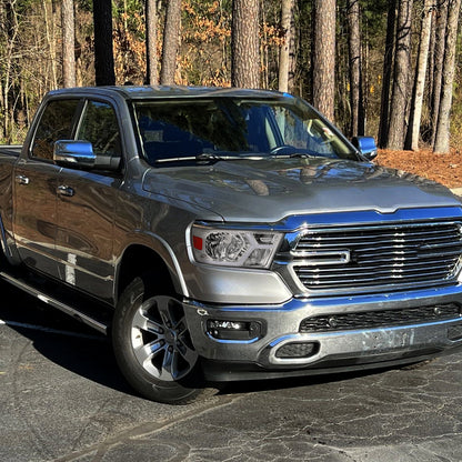 Ronnin - Fits 2019-2024 Ram 1500 Upgraded Factory Replacement Halogen Headlights LED Animated Startup Effect Assembly Pair | Chrome