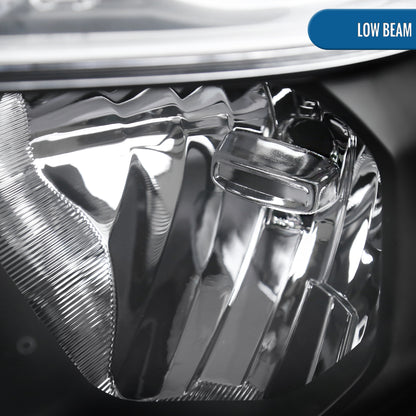 Ronnin - Fits 2019-2024 Ram 1500 Upgraded Factory Replacement Halogen Headlights LED Animated Startup Effect Assembly Pair | Black