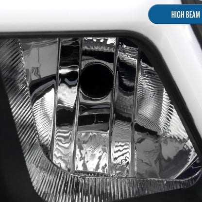 Ronnin - Fits 2019-2024 Ram 1500 Upgraded Factory Replacement Halogen Headlights LED Animated Startup Effect Assembly Pair | Black