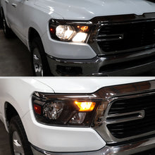 Ronnin - Fits 2019-2024 Ram 1500 Factory Replacement Halogen Headlights Assembly | Passenger Side | Black