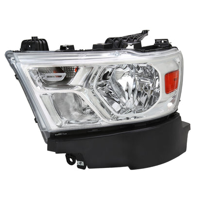 Ronnin - Fits 2019-2024 Ram 1500 Factory Replacement Halogen Headlights Assembly Piece | Driver Side | Chrome
