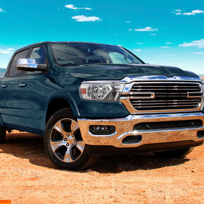 Ronnin - Compatible con Ram 1500 2019-2024 Faro delantero halógeno de repuesto | Lado del pasajero | Cromado