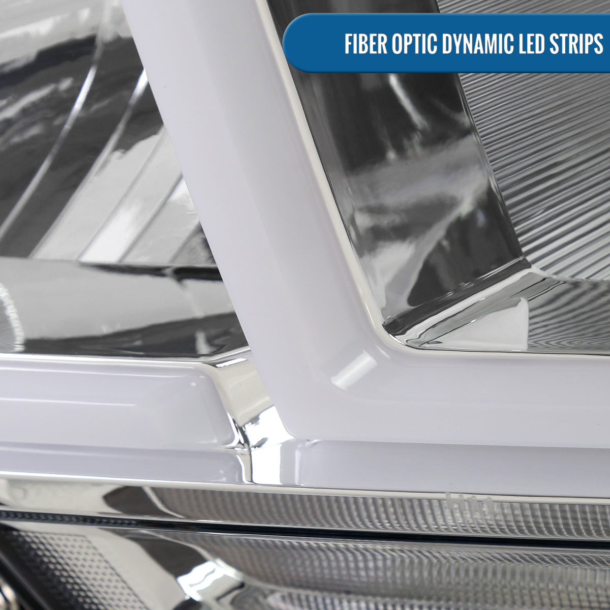 Ronnin - Fits 2019-2024 Ram 2500 3500 4500 5500 Tradesman Big Horn SLT Upgraded Replacement LED Animated Startup Effect Headlights Assembly Pair | Chrome