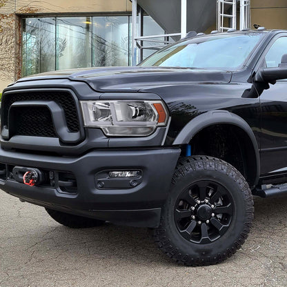 Ronnin - Fits 2019-2024 Ram 2500 3500 4500 5500 Tradesman Big Horn SLT Upgraded Replacement LED Animated Startup Effect Headlights Assembly Pair | Chrome