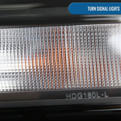 Ronnin - Fits 2019-2024 Ram 2500 3500 4500 5500 Factory Replacement Halogen Headlights Assembly Pair | Black