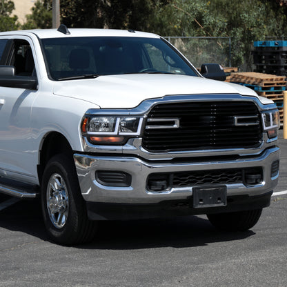 Ronnin - Fits 2019-2024 Ram 2500 3500 4500 5500 Tradesman Big Horn SLT Upgraded Replacement LED Animated Startup Effect Headlights Assembly Pair | Black