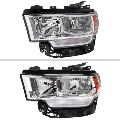 Ronnin - Fits 2019-2024 Ram 2500 3500 4500 5500 Factory Replacement Halogen Headlight Assembly Piece | Left Driver Side | Chrome