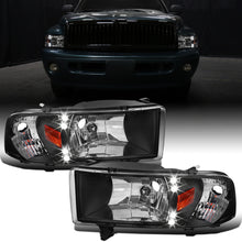 Ronnin - Fits 1994-2002 Dodge Ram 1500 2500 3500 Upgraded Replacement LED Lamps Headlights Assembly Pair | Black