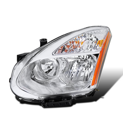 Ronnin - Compatible con Nissan Rogue 2008-2013, Rogue Select 2014-2015 Ensamblaje de faros halógenos de repuesto lado del conductor | Cromado