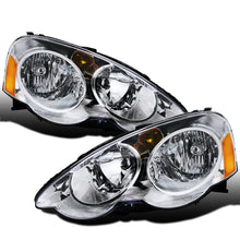 Ronnin - Fits 2002-2004 Acura RSX Factory Replacement Headlights Assembly Pair | Chrome