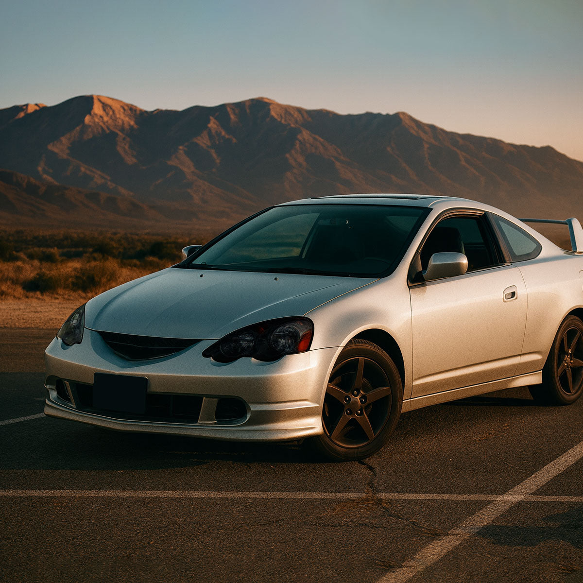 Ronnin - Compatible con Acura RSX 2002-2004 | Par de conjuntos de faros de repuesto | Ahumado