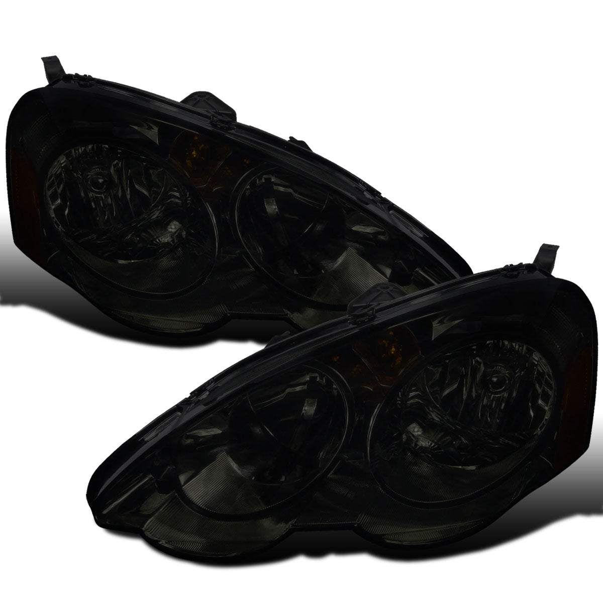 Ronnin - Compatible con Acura RSX 2002-2004 | Par de conjuntos de faros de repuesto | Ahumado