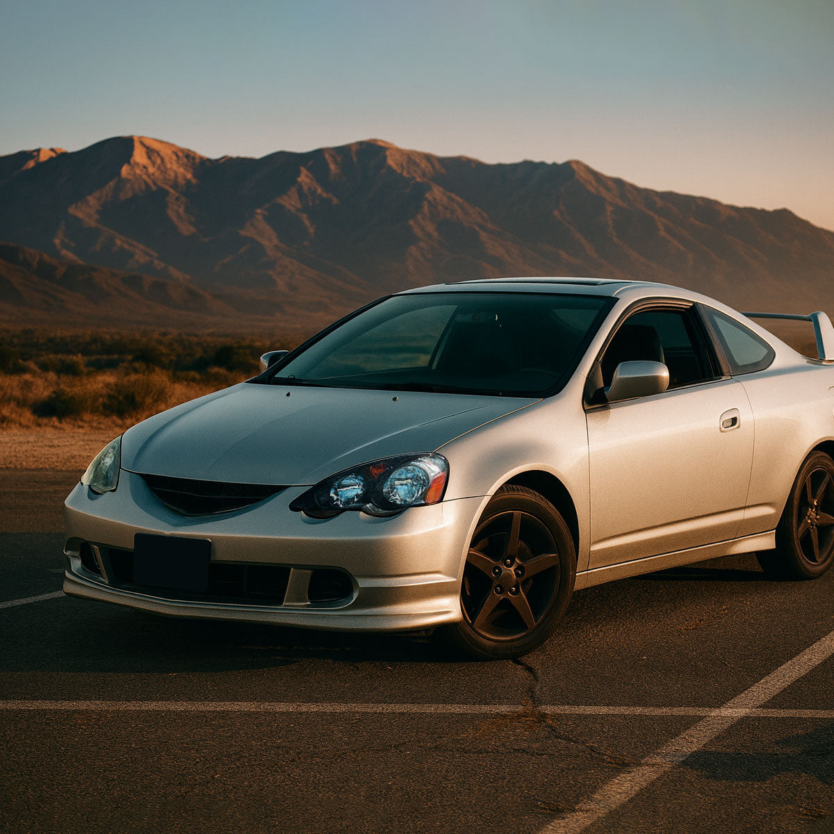 Ronnin - Compatible con Acura RSX 2002-2004 | Par de faros delanteros de repuesto | Negro