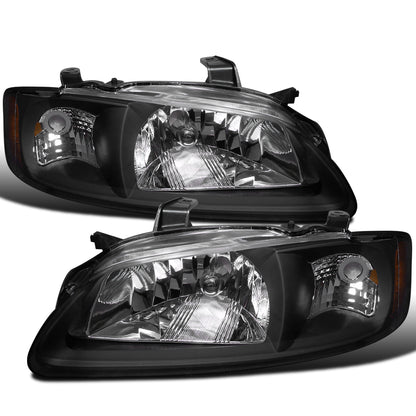 Ronnin - Conjunto de faros delanteros de repuesto originales para Nissan Sentra 2000-2003 | Negros
