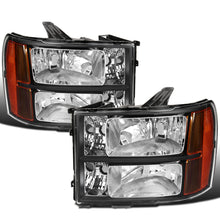 Ronnin - Fits 2007-2014 GMC Sierra 1500 1500HD 2500HD 3500HD Denali Factory Replacement Headlights Assembly Pair | Black