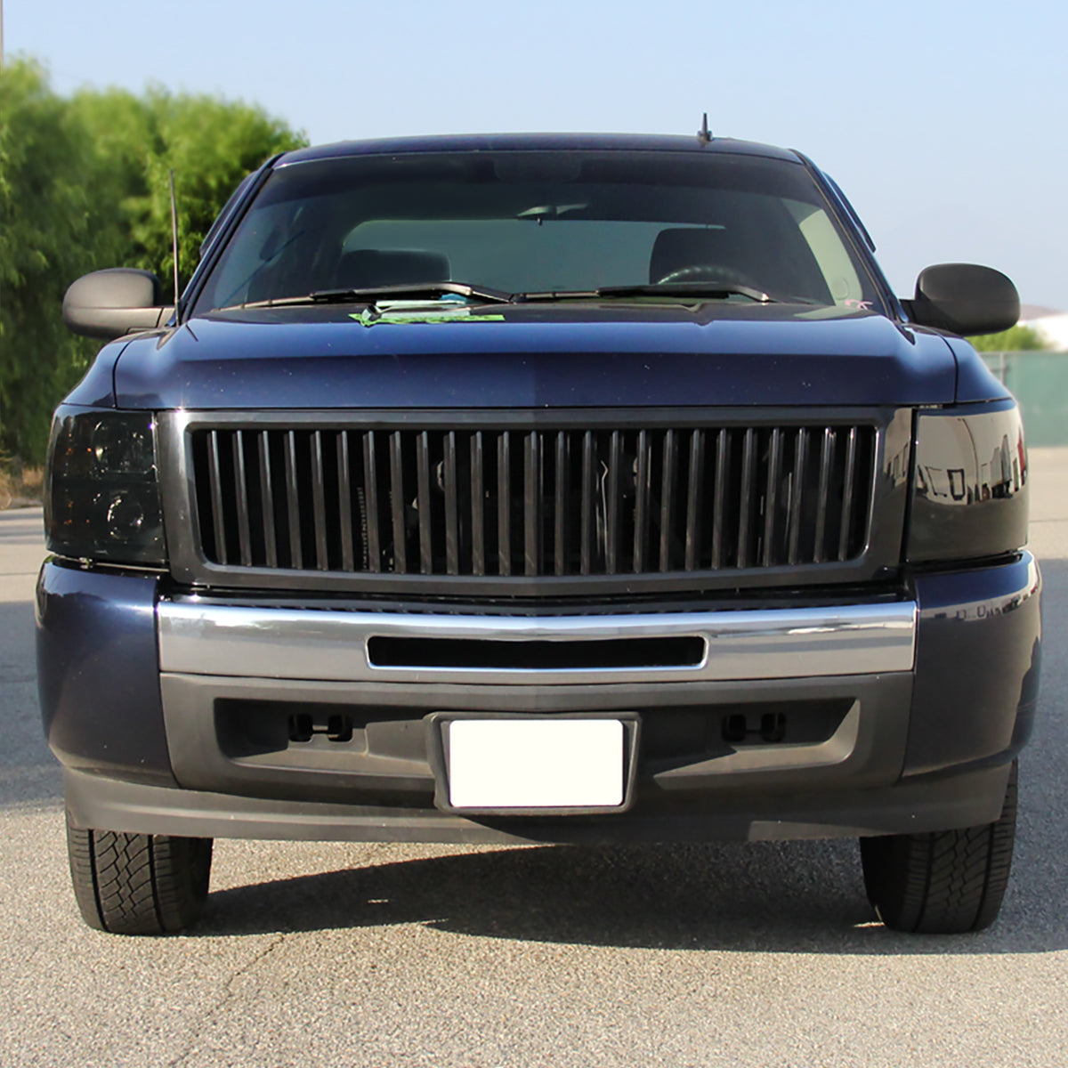Ronnin - Compatible con Chevy Silverado 1500 2500HD 3500HD 2007-2013 | Par de faros delanteros de repuesto | Ahumados
